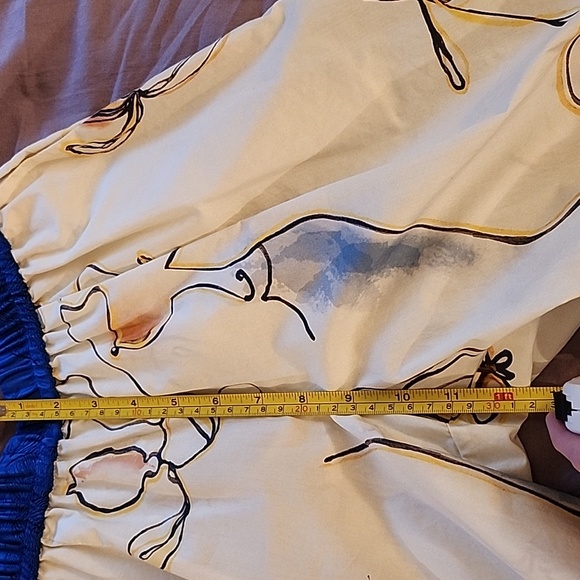 Forte_Forte designer pants, woman's face, flowers, 100% Cotton, Italian Sm/Md - Picture 13 of 13